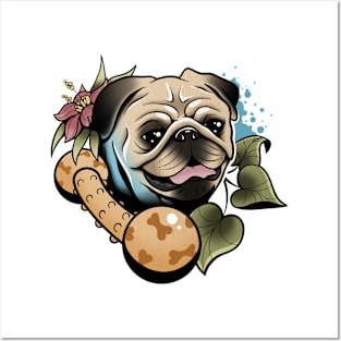 pug Posters and Art